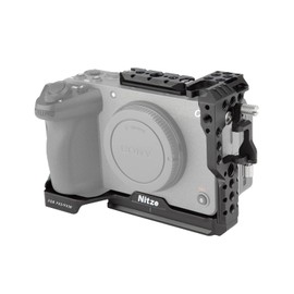 Nitze Cage for Sony FX30 Camera/FX3(ILME/FX3) Camera with HDMI Cable Clamp and Built-in Acra QR Plate, Interchangeable Full/Half Cage Compatible with Original XLR Handle - T-S03B
