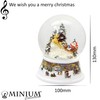 20201 Snow Globe Santa Claus Red Gift Sledge on Base