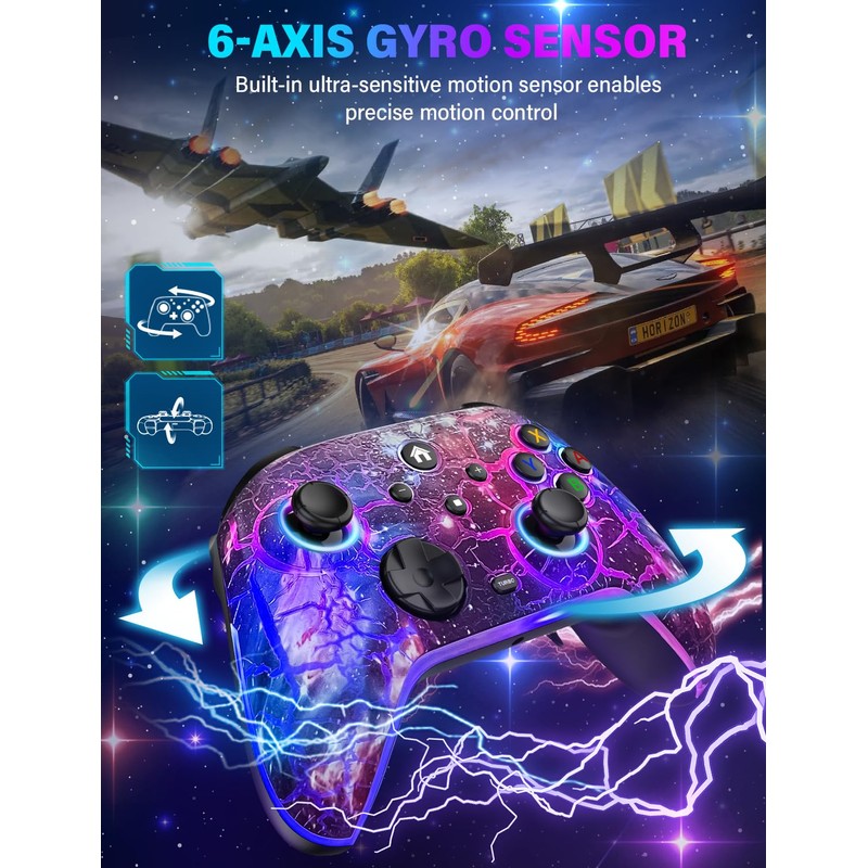 Wireless Switch Pro Controller - Compatible with Nitendo Switch/OLED/Lite, 1200mAh