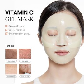 VT COSMETICS Mascarilla De Hidrogel De 2 Pasos Vita-Light Reedle Shot 100(34,5 G X 4 Unidades) Luminosidad Intensiva, Mascarilla Facial Con Glutatión