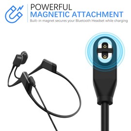Jantoy 3.3ft Charging Cable Compatible with Shokz Openrun/Openrun Pro/Opencomm/OpenRun Mini & Aftershokz Headphones Aeropex AS800 with 1M USB Magnetic Charger Cord USB C Adapter