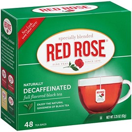 Red RoseTea Bags Naturally Decaffeinated Premium Blended, 48 ct