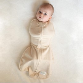 Woombie Original Baby Swaddling Blanket - Soothing, Cotton Baby Swaddle - Wearable Baby Blanket, Mint Alphabet, 14-19 lbs