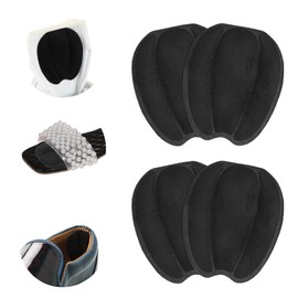 JIYIN 2 Pcs Tongue Pads for Shoes, Non-Slip Tongue Cushion Insert for Loose Shoes, Self-Adhesive Shoe Tongue Pad Heel Pads Replacement Shoe Filler for Women Men(Black)