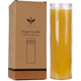 DEYBBY Beeswax Yartzeit Candle-Kosher Memorial and Yom Kippur Candle in Glass Jar - 2.5*8.1''