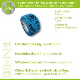 LisaCare LisaCare Pflasterverband, Wundpflaster, Kinderpflaster, Pflaster auf Rolle, elastisch & ohne Kleber, 2,5cm breit (2er Packung, Fahrzeuge)