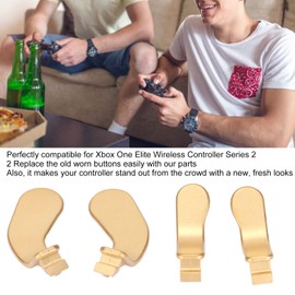 Controller Paddles, 4 Stück Metal Paddles Elite Series 2 Controller Replacement Part für One Elite Controller Series 2 Model 1797(Gold)