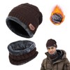 DTXYBC Winter Beanie Hat Scarf Set, Elastic Hat Round Scarf