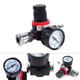 Regulator, Water Separator, Air Regulator, Joint Diameter 0.3 inches (7 mm), Diaphragm Pressure Regulator, Accessories for Air Compressor, Diameter 1/4 (Male, Female)), Suitable for Air Tools, Compression Adjustment, Coupler, Painting, Dust Removal, Pres