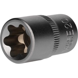 BRILLIANT TOOLS BT022846 1/2 Inch Torx Socket Spanner Insert, 38 mm, E20 [Powered by KS Tools]