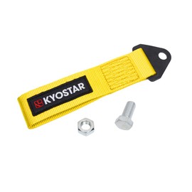Kyostar Universal Racing Tow Strap for Front or Rear Bumper Towing Hooks, High Strength Tow Straps, Upgrade Version (Yellow)
