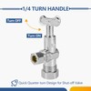 5-Pack GUOFIS Angle Stop Valve with 1/4 Turn Loose Control