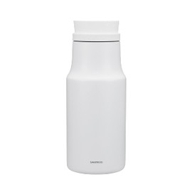 CBJAPAN SANTECO Tabletop Pot, 3.2 gal (1.2 L), Vacuum Insulated, Stainless Steel, 2 Layers, White, Heat Retention, Cold Retention, Molle Pot