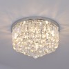 Gopmmy Modern K9 Crystal Raindrop Chandelier Lighting, Flush Mount G9