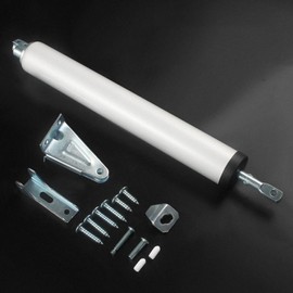 White Automatic Cylindrical Door Closer for Front Doors - Also for Sliding Doors and Door Holders Door