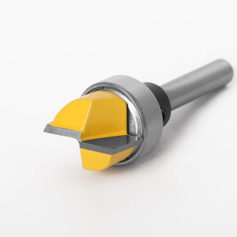 Wolfride Cleaning Bottom Router Bit, Carbide Blade Trimmer Bit, 0.25
