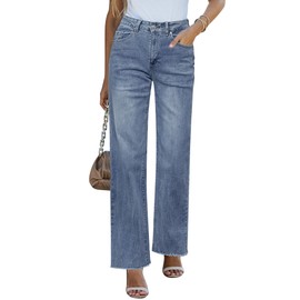 GRAPENT Plus Size Pants for Women Work Casual Jeans Plus Size for Women Plus Size Stretch Jeans Plus Size Mom Jeans Color Vintage Blue - Acid Wash Size 2XL XX-Large Size 20 Size 22