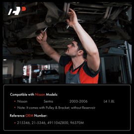 A-Premium Power Steering Pump, with Pulley & Bracket, Compatible with Nissan Sentra 2003 2004 2005 2006, 1.8L