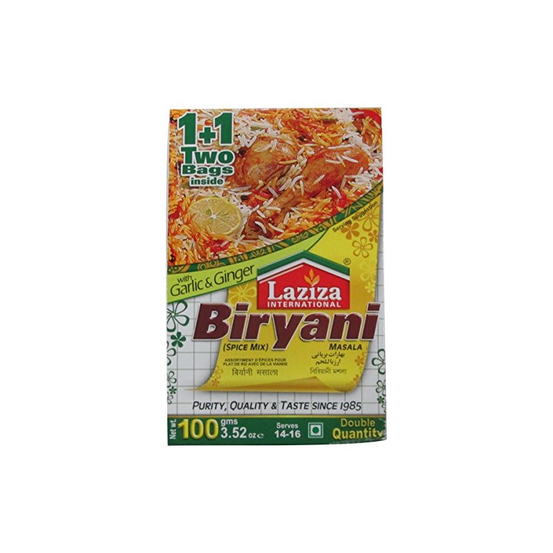 Laziza Biryani Masala, 100-Gram Boxes (Pack of 6)