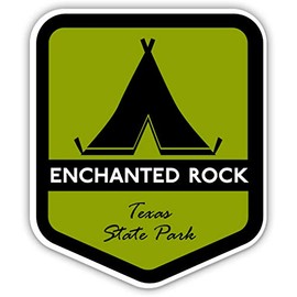 Squiddy Enchanted Rock State Park Texas - Vinyl Sticker (7" high)