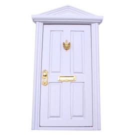 Wooden Gnome Door Christmas Decoration Mini Wooden Elves Door Red Pink Blue Doll House Furniture Decoration Accessories Door Opening