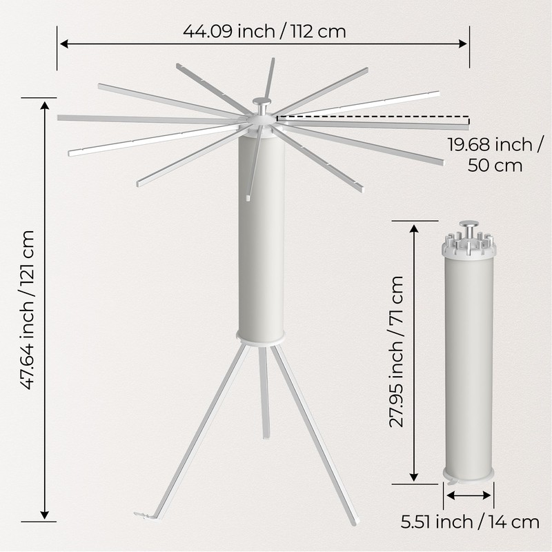 SUNOUTLY Tripod Clothes Drying Rack, Garment Rack Portable and Foldable