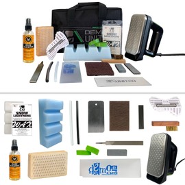 DEMON UNITED USA ICE XL Edition Ski & Snowboard Tuning Kit, Demon Hyper Wax, Ski Hot Wax Iron, Lightning Wax, Base Cleaner, Edge Tuner, Nylon Brush, & More! (ICE XL Edition Plus Vise)