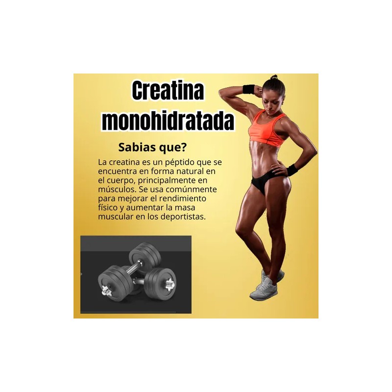 Creatina Monohidratada Suplemento Alimenticio Sin Sabor