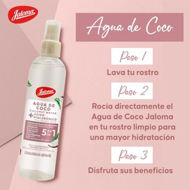 Jaloma | Agua de Coco con Ácido Hialurónico, Tónico Facial, 250ml