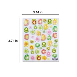 OKKRMGZ 2 Sheets Fruit Nail Stickers for Summer Nails Y2K Gel Art Decals with Strawberry and Jewel Designs 5D Embossed Silver Stickers for DIY Manicure Cute Nail Decorations and Decals for Women