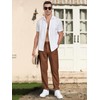 Uusollecy Linen Pants for Men Lightweight Summer Beach Pants Mens