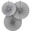 Ginger Ray Silver Glitter Circle Fan Hanging Decorations for Party
