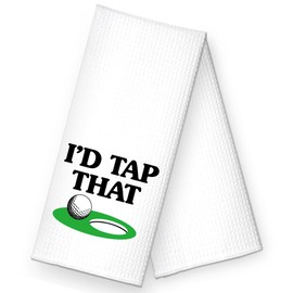 ZBBFSCSB I'd Tap That Funny Kitchen Towels, Fun Kitchen Items for Women Men, Birthday Housewarming Gifts for Hostess, Mom, Sister, Aunt, Grandma, Golf Lover, Neighbor