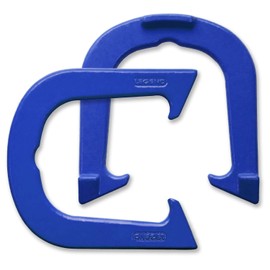 Legend Professional Pitching Horseshoes - Blue Finish - NHPA Sanctioned for Tournament Play - Drop Forged Construction - One Pair (2 Shoes) - Medium Weight