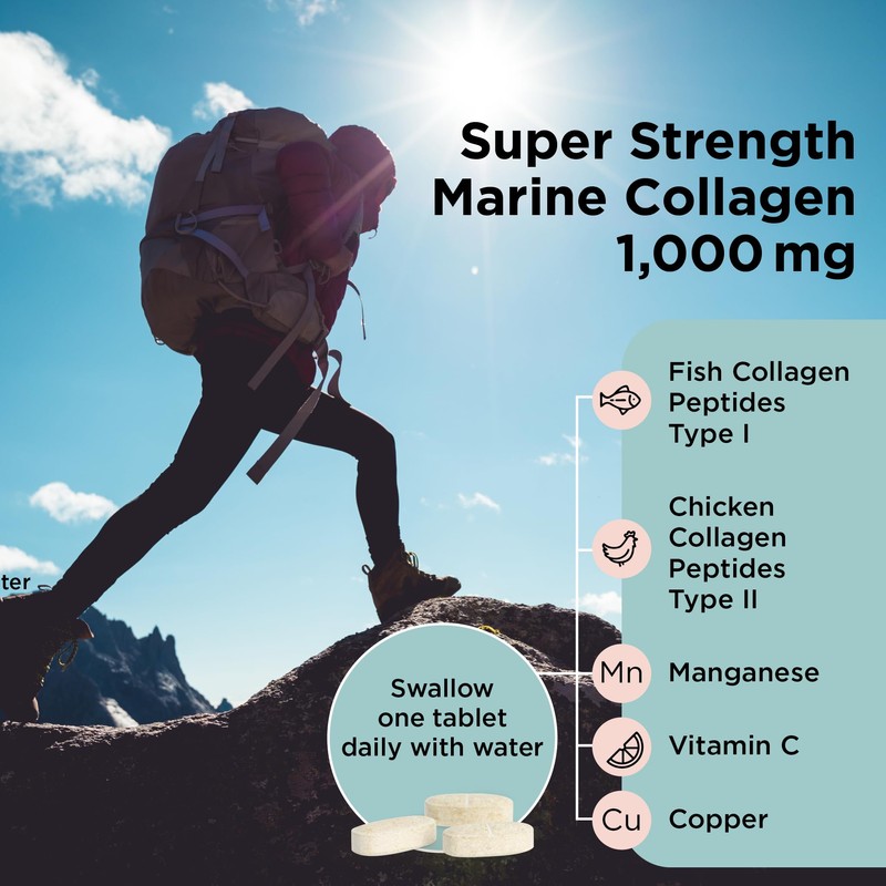Healthspan 1,000mg Marine Collagen Complex | 800mg Type I +