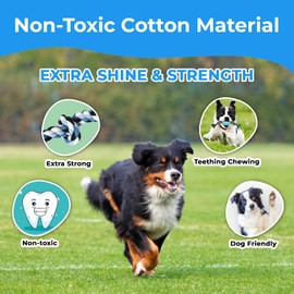 Stride Dog Toys for Aggressive Chewers, 3 Ft Indestructible Dog Rope Toy with 5 Knots, Cotton Dog Chew Toy for Large Dogs, Relieves Boredom & Anxiety, Great for Tug of War, Dog Teeth Cleaning Toys