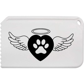 Azeeda 'Paw Print Angel Heart' Plastic Ice Scraper (IC00041378)