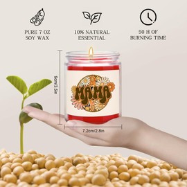 CWEGSJ Mother's Day Candle Gift from Daughter Son Mom 7oz Violet Scented Soy Candles for Home Birthday Gifts for Stepmom Mother-in-Law (Candle-Mama)