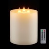 CozierGlow 3 Wick Wax Flameless Candles Flickering with Remote Timer,