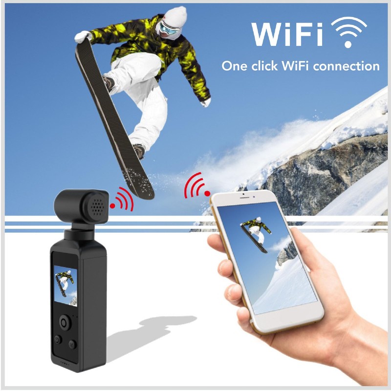 5K Action Camera, Built in WiFi, Vlog Video Filming, 270°
