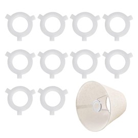 10 Pcs Lamp Shade Adapter Ring, Plastic Lamp Shade Reducer Ring, White Lamp Shade Adapter Rings, Polypropylene E27 to E14 Adapter Shade Ring Lampshade Adapter Rings for Screw Shades to Cap Lampholders