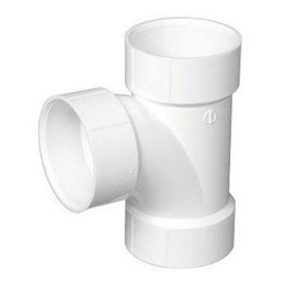 Schedule 40 DWV Sanitary Tee, PVC, 4-In.