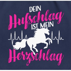 Shirtracer - Gym Bag Backpack - Horses - Bags - Dein Hufschlag ist mein Herzschlag [German Language], 03 Navy Blue