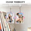 Star Wing-Shaped Photocard Holder Keychain - Acrylic Badge Holder with