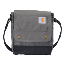 Carhartt Crossbody Snap Bag, Durable, Adjustable Crossbody Bag with Flap Over Snap Closure, Gray