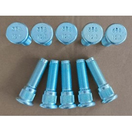 XYUJIE 10pcs Wheel Lug Stud 610-569 1/2-20 0.627 in. Knurl 1.9 in. Length Replacement for Jeep Wrangler JK, Wrangler, Liberty, Dodge Nitro