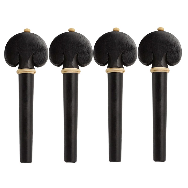 4Pcs Cello Tuning Pegs Smooth Fine Adjustment Ebony Wood Orchestral
