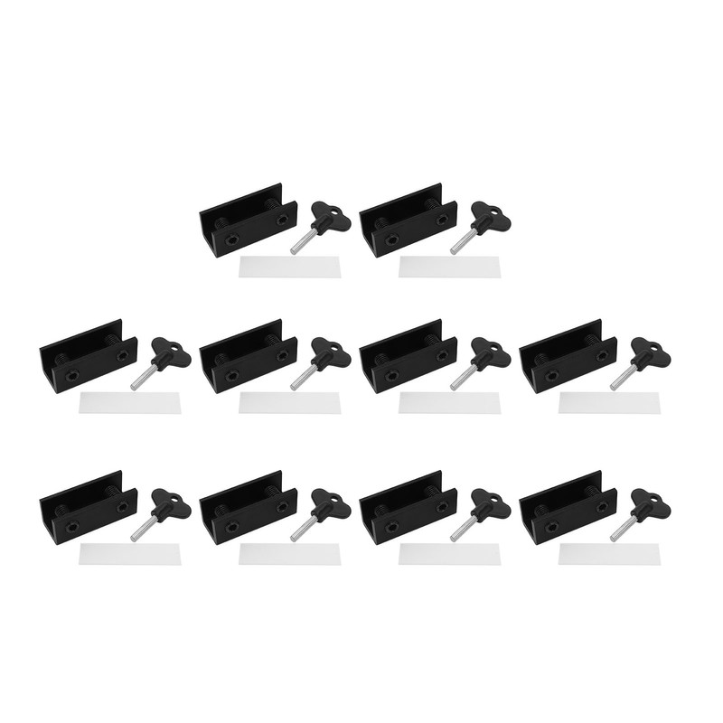 10 Set Window Lock 2 Holes Sliding Door Stopper High