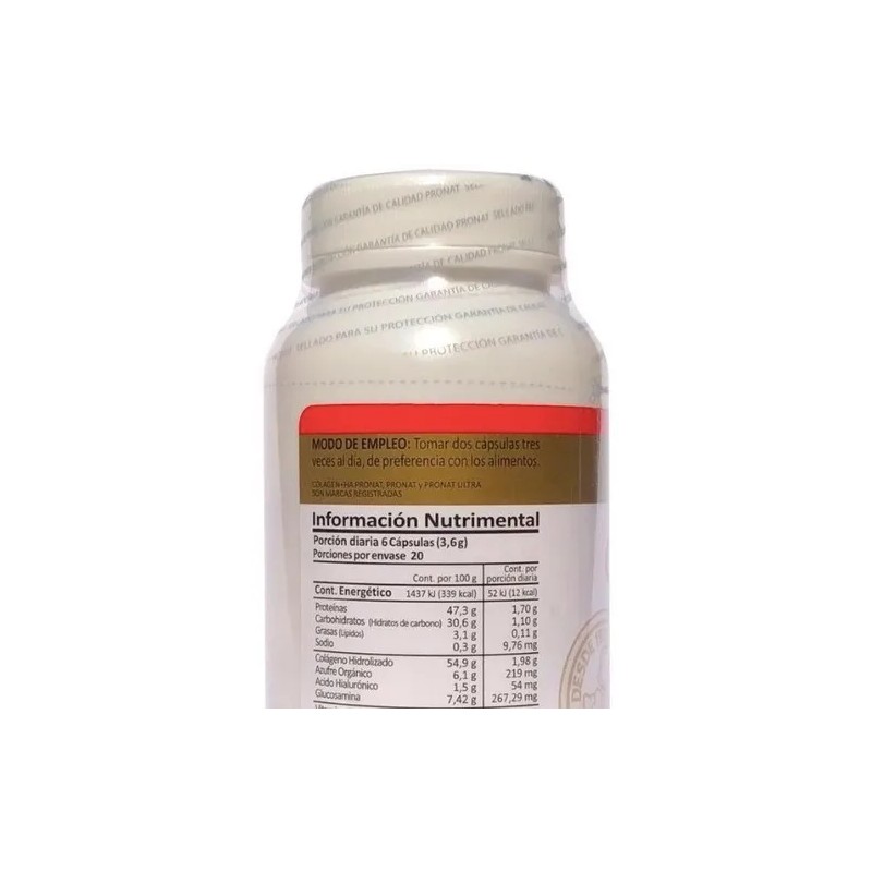 Colageno Hidrolizado+acido Hialuronico 120cap 100%original