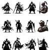 DEIKOKA Removable Knight Wall Sticker Viking Warrior Wall Decals Peel